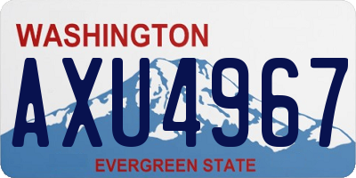 WA license plate AXU4967