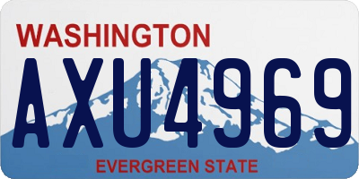 WA license plate AXU4969