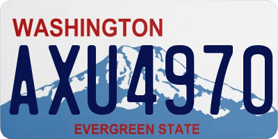 WA license plate AXU4970