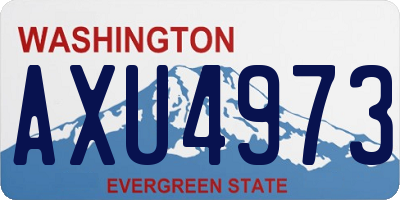 WA license plate AXU4973