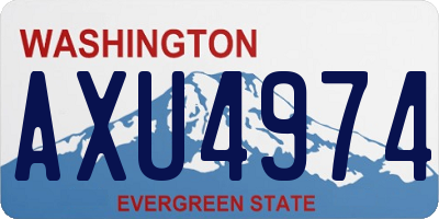 WA license plate AXU4974
