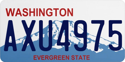 WA license plate AXU4975