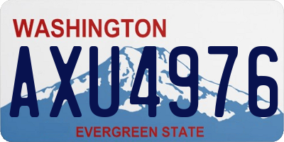 WA license plate AXU4976