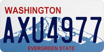 WA license plate AXU4977