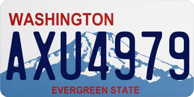 WA license plate AXU4979