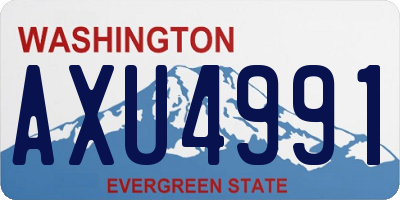 WA license plate AXU4991