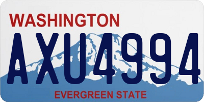 WA license plate AXU4994