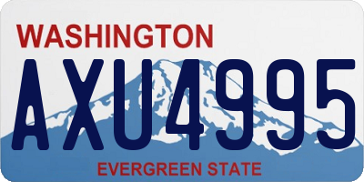 WA license plate AXU4995