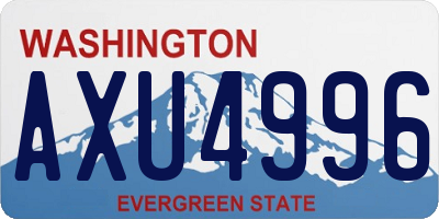 WA license plate AXU4996
