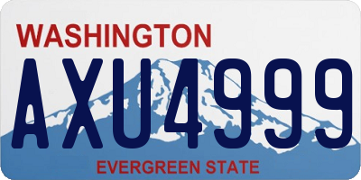 WA license plate AXU4999
