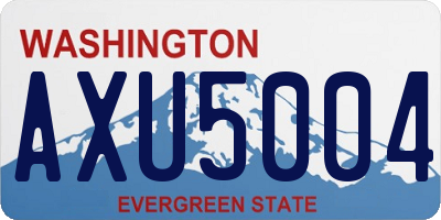 WA license plate AXU5004