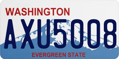 WA license plate AXU5008