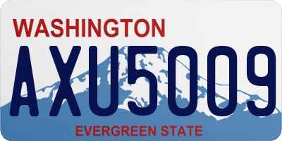 WA license plate AXU5009