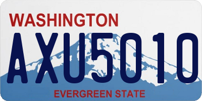 WA license plate AXU5010