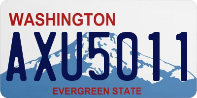 WA license plate AXU5011