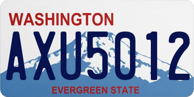 WA license plate AXU5012