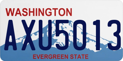 WA license plate AXU5013