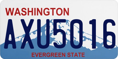 WA license plate AXU5016