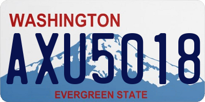 WA license plate AXU5018