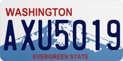 WA license plate AXU5019