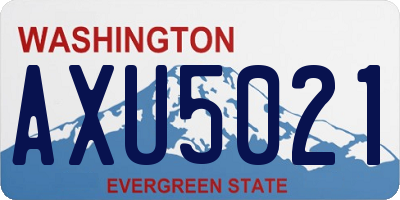 WA license plate AXU5021