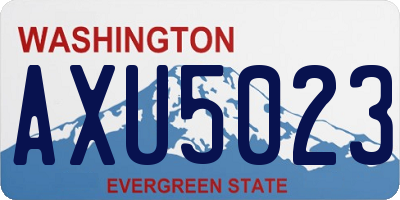 WA license plate AXU5023