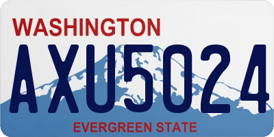 WA license plate AXU5024