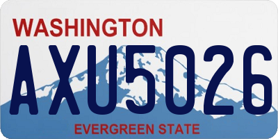 WA license plate AXU5026
