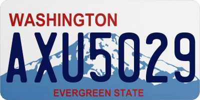 WA license plate AXU5029