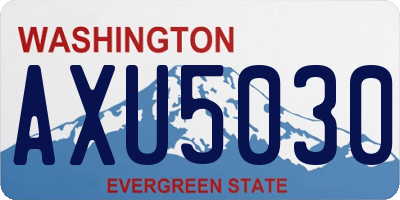WA license plate AXU5030