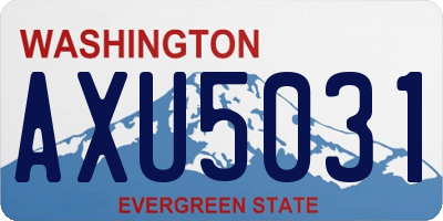 WA license plate AXU5031