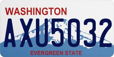 WA license plate AXU5032
