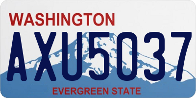 WA license plate AXU5037