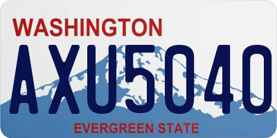 WA license plate AXU5040