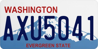 WA license plate AXU5041