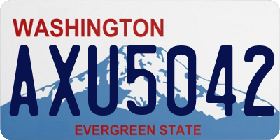 WA license plate AXU5042