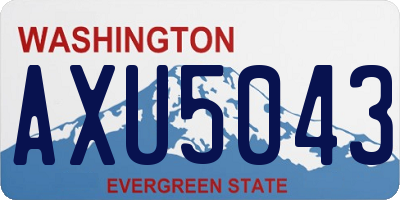 WA license plate AXU5043