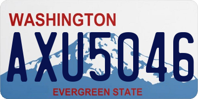 WA license plate AXU5046