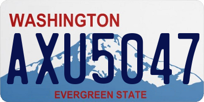 WA license plate AXU5047