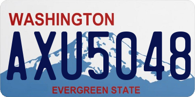 WA license plate AXU5048