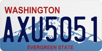 WA license plate AXU5051