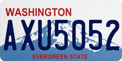 WA license plate AXU5052