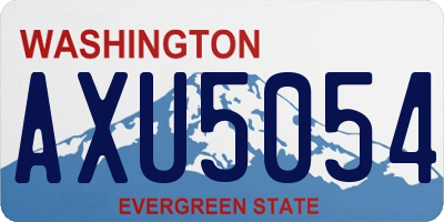 WA license plate AXU5054