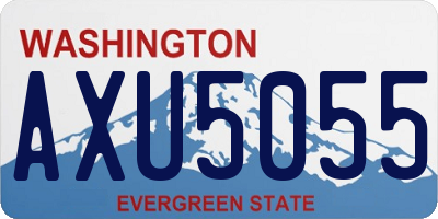 WA license plate AXU5055