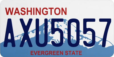 WA license plate AXU5057