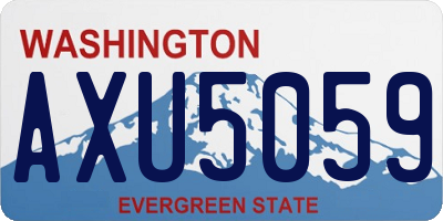 WA license plate AXU5059