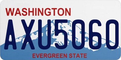 WA license plate AXU5060