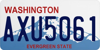 WA license plate AXU5061