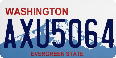 WA license plate AXU5064