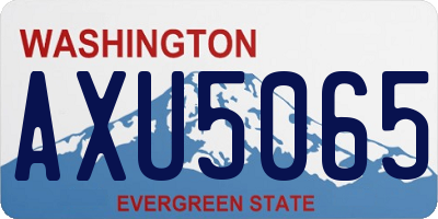 WA license plate AXU5065
